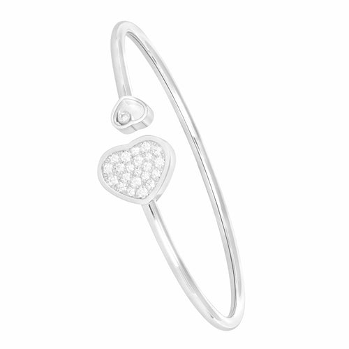 Bracelet CHOPARD - Bracelet Happy Hearts Or blanc Onyx Diamants 58 Facettes 32800137