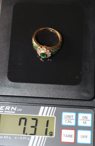 Bague KORLOFF bague marguerite émeraude 58 Facettes