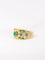 Bague Bague bandeau diamants émeraudes 58 Facettes J35
