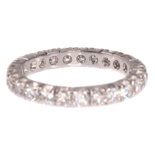 Bague 57 Alliance en or blanc, diamants 58 Facettes 12196-0004
