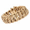 Bracelet Bracelet gourmette en or jaune large 58 Facettes CVBR38