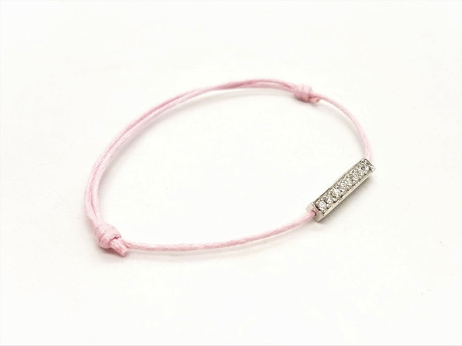 Bracelet Bracelet Cordon Or blanc Diamant 58 Facettes 578871RV