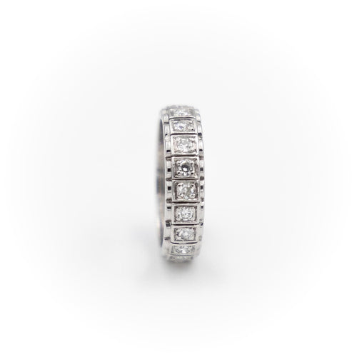 Bague 52 Bague Alliance Or blanc Diamant 58 Facettes 1855774CN