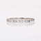 Bague 55 Demi alliance fine diamants or blanc 58 Facettes 22-457A