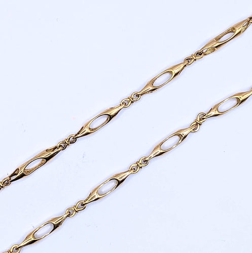 Collier Sautoir en or 750 maille ancienne 58 Facettes