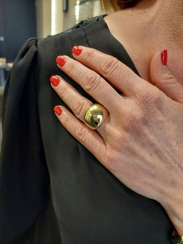 Bague 54 POIRAY - BAGUE JONC 58 Facettes 080231