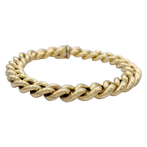 Bracelet Bracelet gourmette en or jaune. 58 Facettes 32156