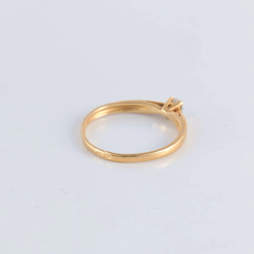 Bague 53 Bague Solitaire or jaune Diamant 0.10ct 58 Facettes FM85