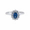 Bague Saphirs / Or Blanc / 48 BAGUE Marguerite « FLEUR » OR & SAPHIR 58 Facettes BO/220062