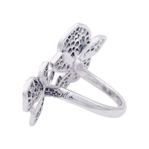 Bague 54 Bague Cartier, "Caresse d'Orchidées", or blanc, diamants. 58 Facettes 33162