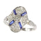 Bague 59 Bague Art Déco Diamant Saphir 58 Facettes 23271-0610