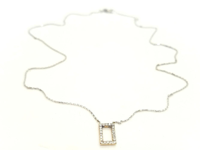 Collier Collier Graphique Or blanc Diamant 58 Facettes 579199RV