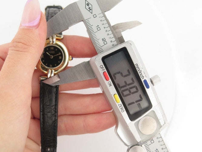 Montre vintage montre must de CARTIER colisee vermeil or 23mm quartz 58 Facettes 253348