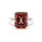 Bague Bague tourmaline rose orange diamants or blanc 58 Facettes