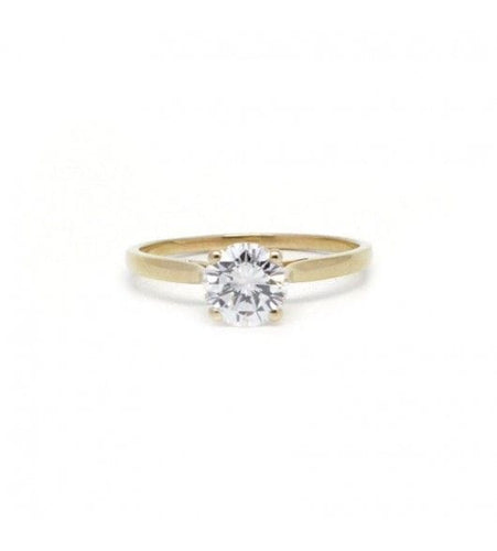 Bague 53 / Jaune / Or 750‰ Bague Solitaire Diamant 0.92 carat 58 Facettes 230025SP