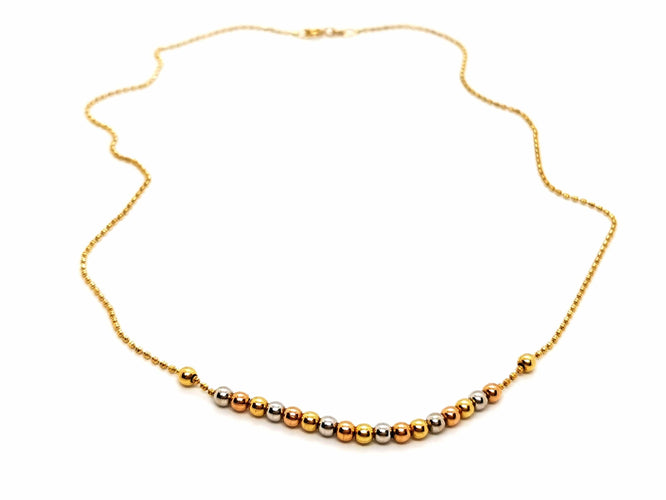 Collier Collier Maille boule Or jaune 58 Facettes 1752357CN
