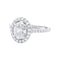 Bague 50 Bague diamant ovale et platine. 58 Facettes 32555