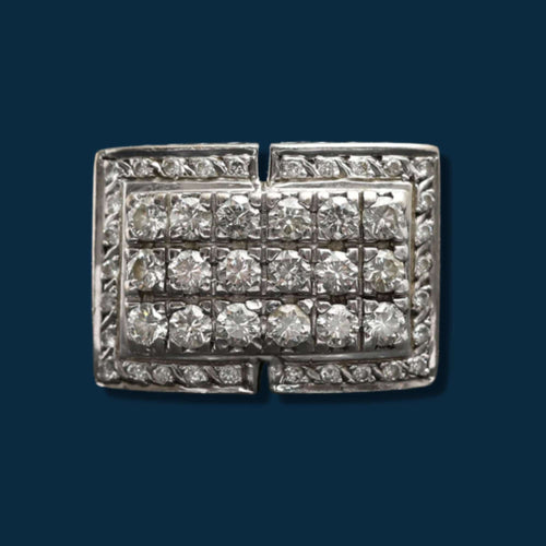 Bague Bague Tank Art Déco, or gris et diamants "Alta Luna" 58 Facettes 2388