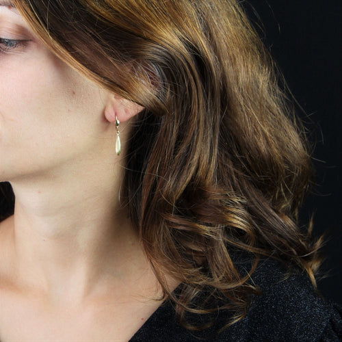 Boucles d'oreilles Boucles d'oreilles gouttes d'or strié 58 Facettes 19-456F