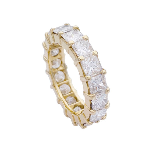 Bague 51 Alliance tour complet diamants princesse. 58 Facettes 32787