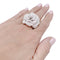 Bague 58 Bague "Rose" or blanc, diamants. 58 Facettes 33377