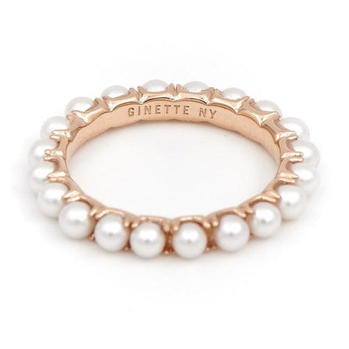 Bague 52 Ginette NY Bague Alliance Maria Or rose Perle 58 Facettes 2246417CN