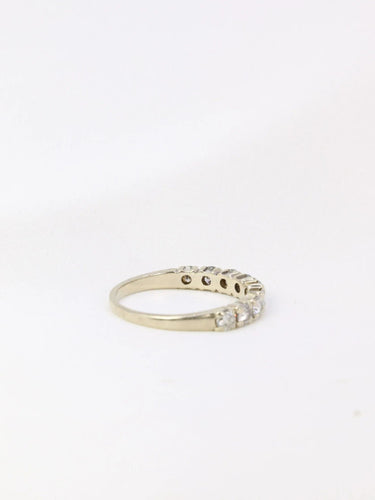 Bague 53 Demi-Alliance américaine diamants 0,9 ct 58 Facettes J118