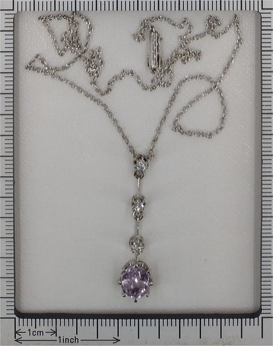 Pendentif Pendentif Diamant Saphir rose naturel non traité 58 Facettes 23073-0149