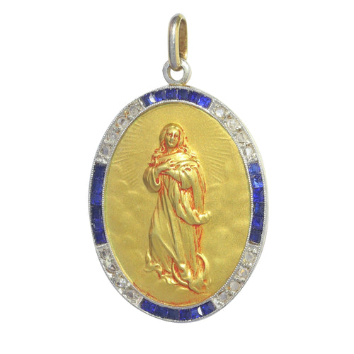 Pendentif Pendentif Diamants et Saphirs Art Déco 58 Facettes 23191-0427