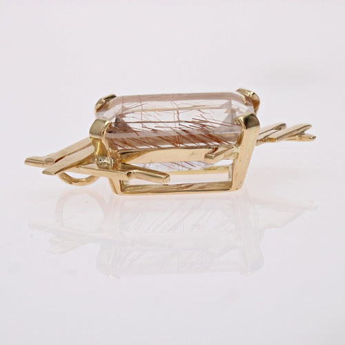 Pendentif Pendentif en or et quartz à dendrites 58 Facettes 23-197