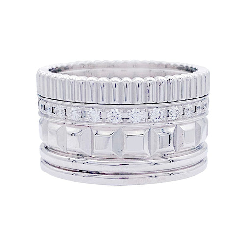 Bague 57 Bague Boucheron, "Quatre Radiant Edition", or blanc, diamants. 58 Facettes 32691