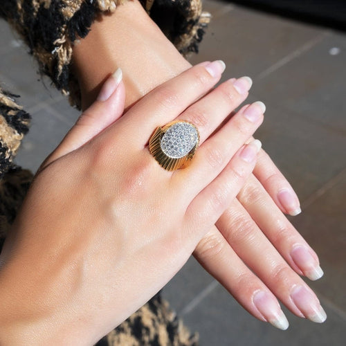 Bague 52 Bague or jaune et diamants 58 Facettes 61E00002