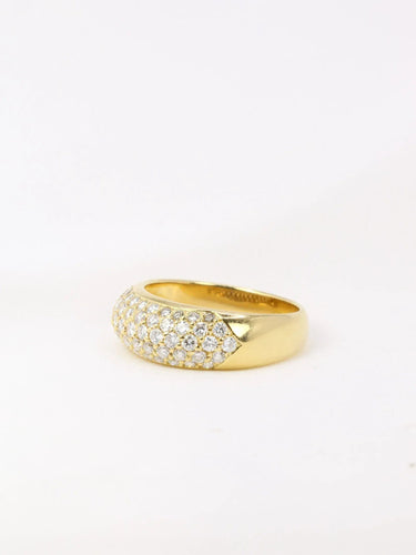 Bague Bague jonc vintage pavage diamants 58 Facettes J17