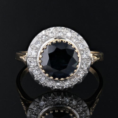 Bague 60 Bague ancienne saphir et diamants ronde 58 Facettes 22-506