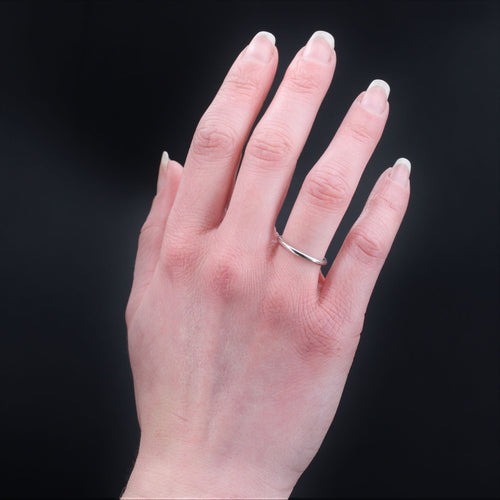 Bague 52 Alliance moderne platine 58 Facettes 18-023