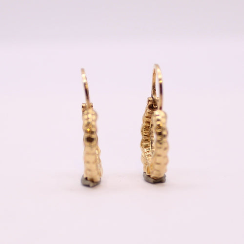 Boucles d'oreilles Créoles rondes en Or jaune 58 Facettes 6400MTR