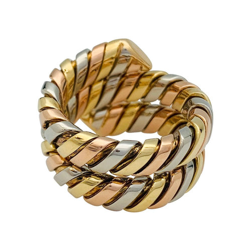 Bague 52 Bague Bulgari, "Tubogas", trois ors. 58 Facettes 31525