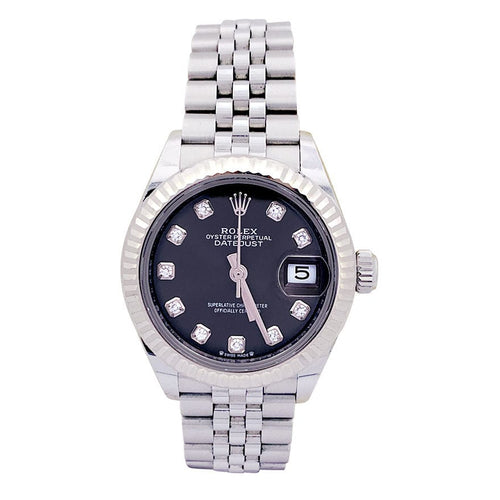 Montre Montre Rolex "Datejust", acier, or blanc et diamants. 58 Facettes 33470