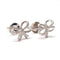 Boucles d'oreilles Boucles d'oreilles noeuds diamants or blanc 58 Facettes