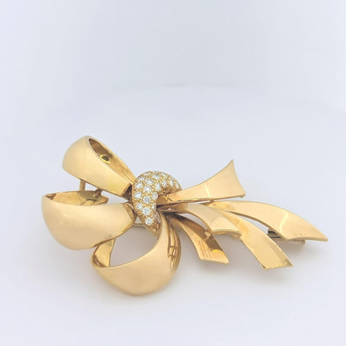 Broche Broche en or jaune et diamants 58 Facettes 25564