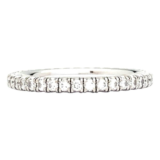 Bague 53 Alliance Cartier, "Etincelle", or blanc, diamants. 58 Facettes 32039