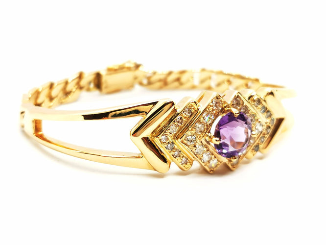 Bracelet Bracelet Or jaune Améthyste 58 Facettes 1352336CN