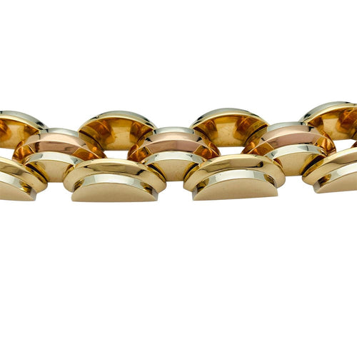 Bracelet Bracelet Tank, trois tons d'or. 58 Facettes 31963