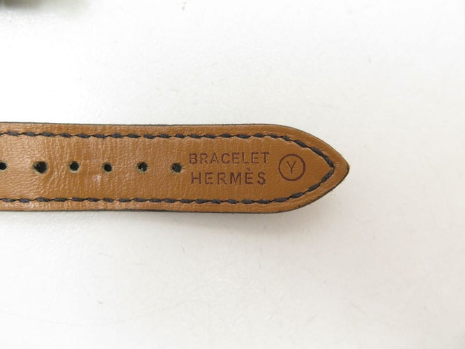 Montre vintage montre HERMES medor 23 mm plaque or et cuir croco quartz 58 Facettes 254544