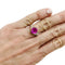 Bague 50 Bague en or rose saphir rose 2,84 carats, diamants. 58 Facettes 31031
