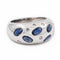 Bague 51 Bague Jonc Or blanc Saphir 58 Facettes 2282567CN