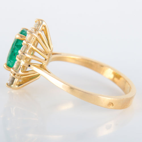 Bague Bague Marguerite Emeraude et diamants 58 Facettes 8392