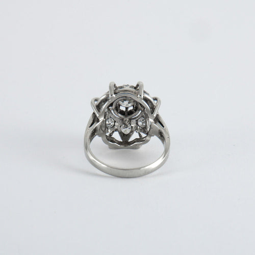 Bague 54 Bague à motif rayonnant Diamants 58 Facettes ADA03