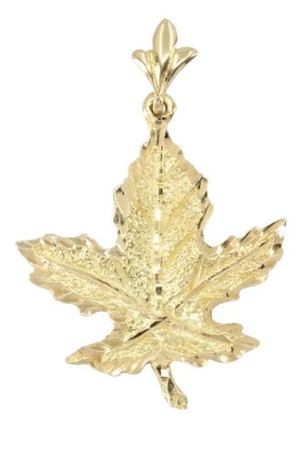 Pendentif Pendentif feuille, en or jaune 58 Facettes 063411