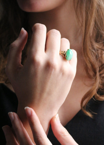 Bague Bague cabochon de jade 58 Facettes 432